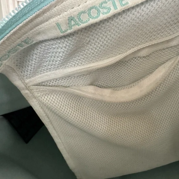 Lacoste Blue Tote Bag Minimalist Design Spacious shopper zip closure - Picture 9 of 15